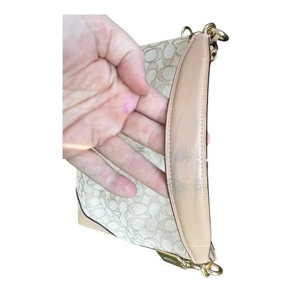 Coach Cream Signature Canvas Hobo Bag